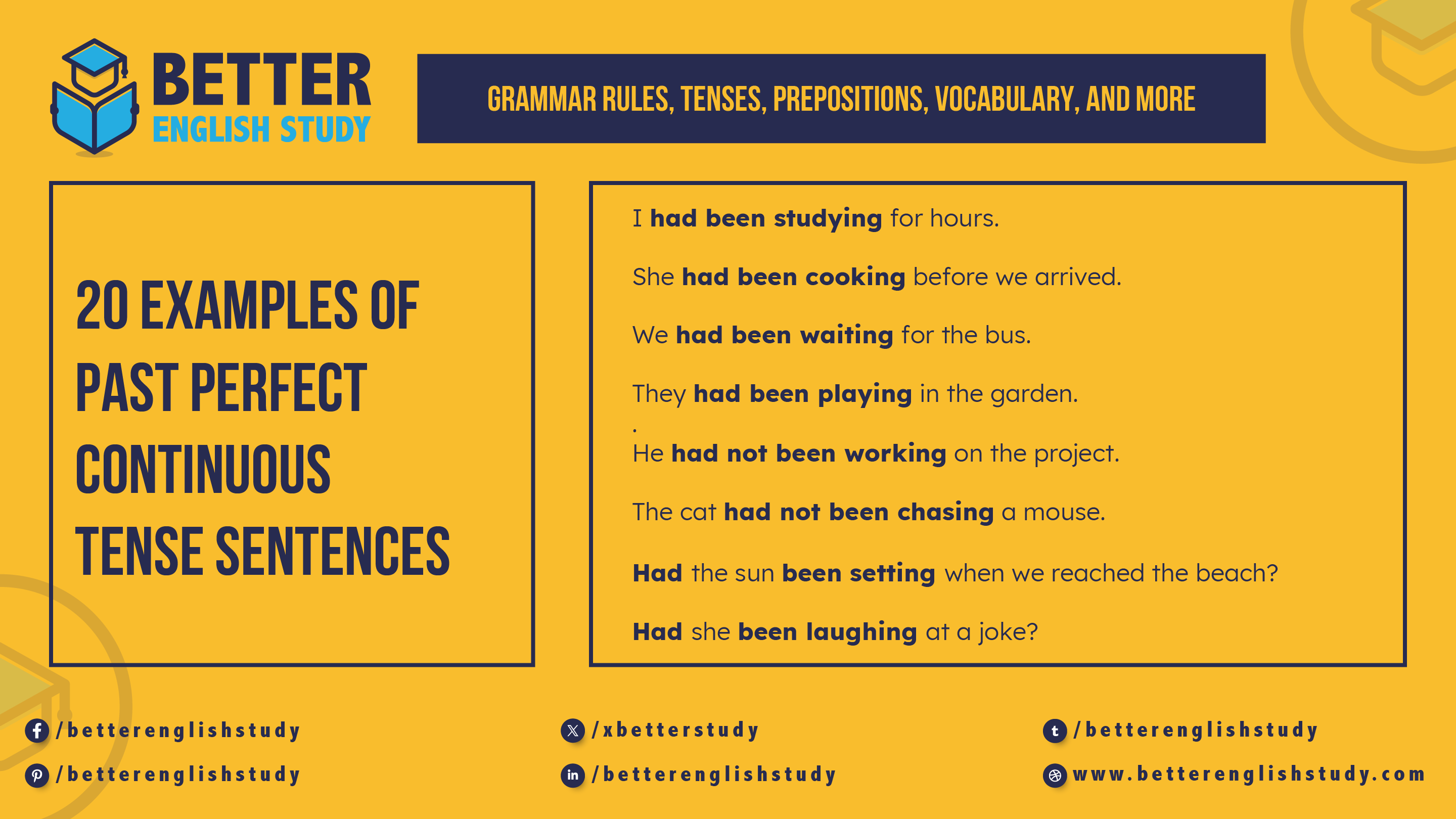 20 Examples of Past Perfect Continuous Tense Sentences featured image