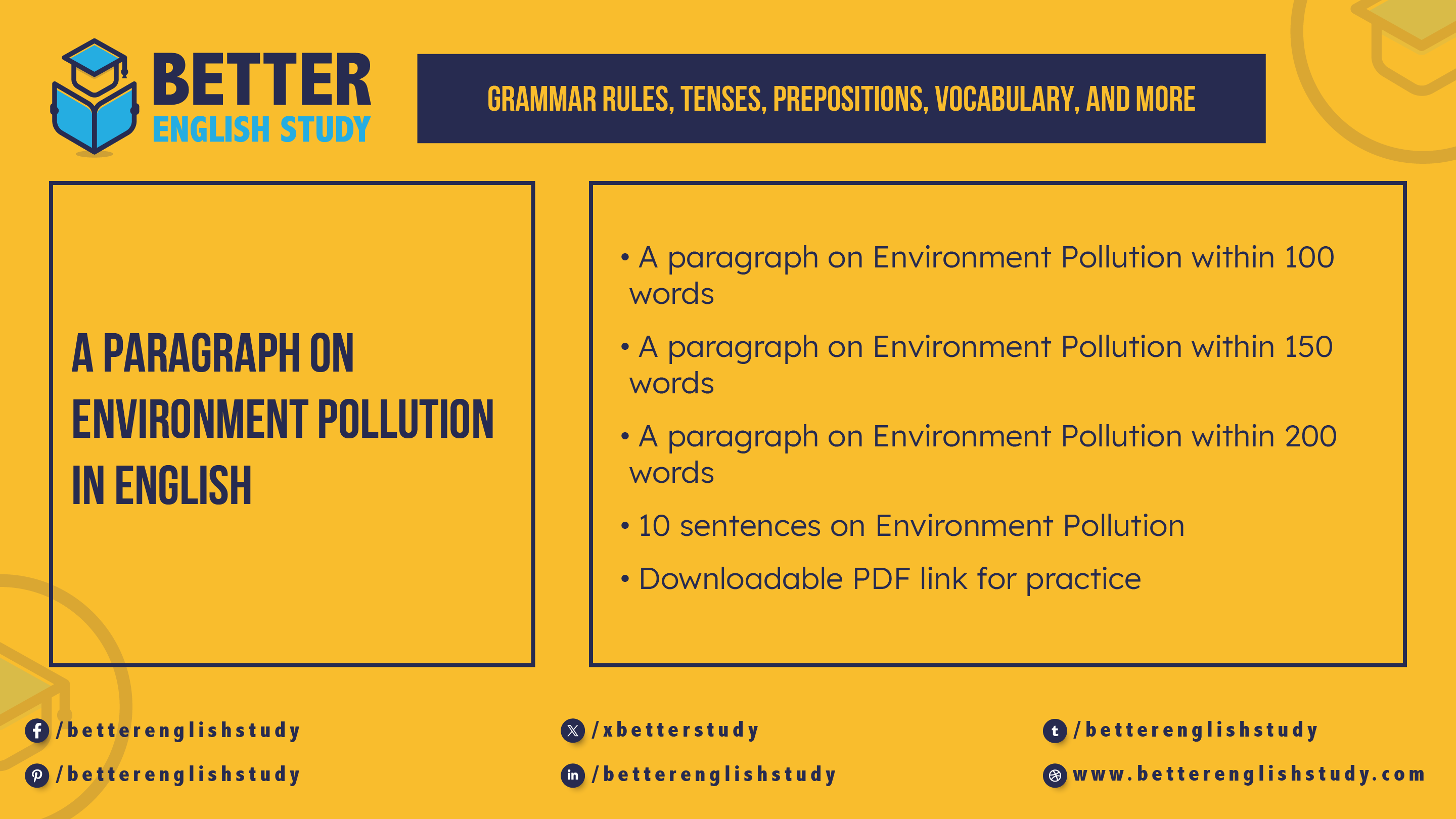 A Paragraph on Environment Pollution