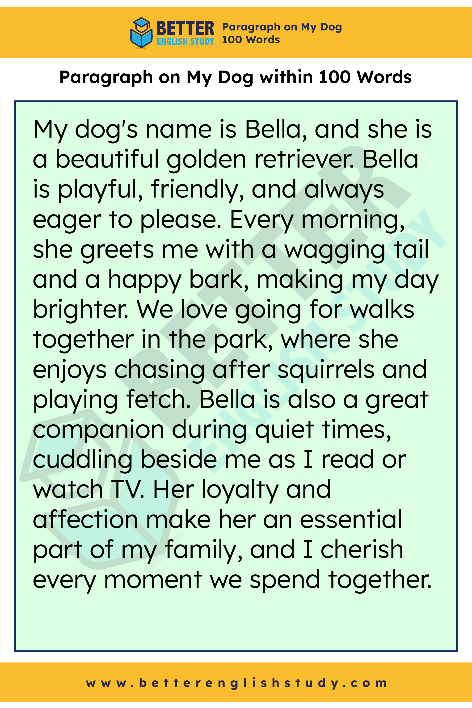 Paragraph on My Dog 100