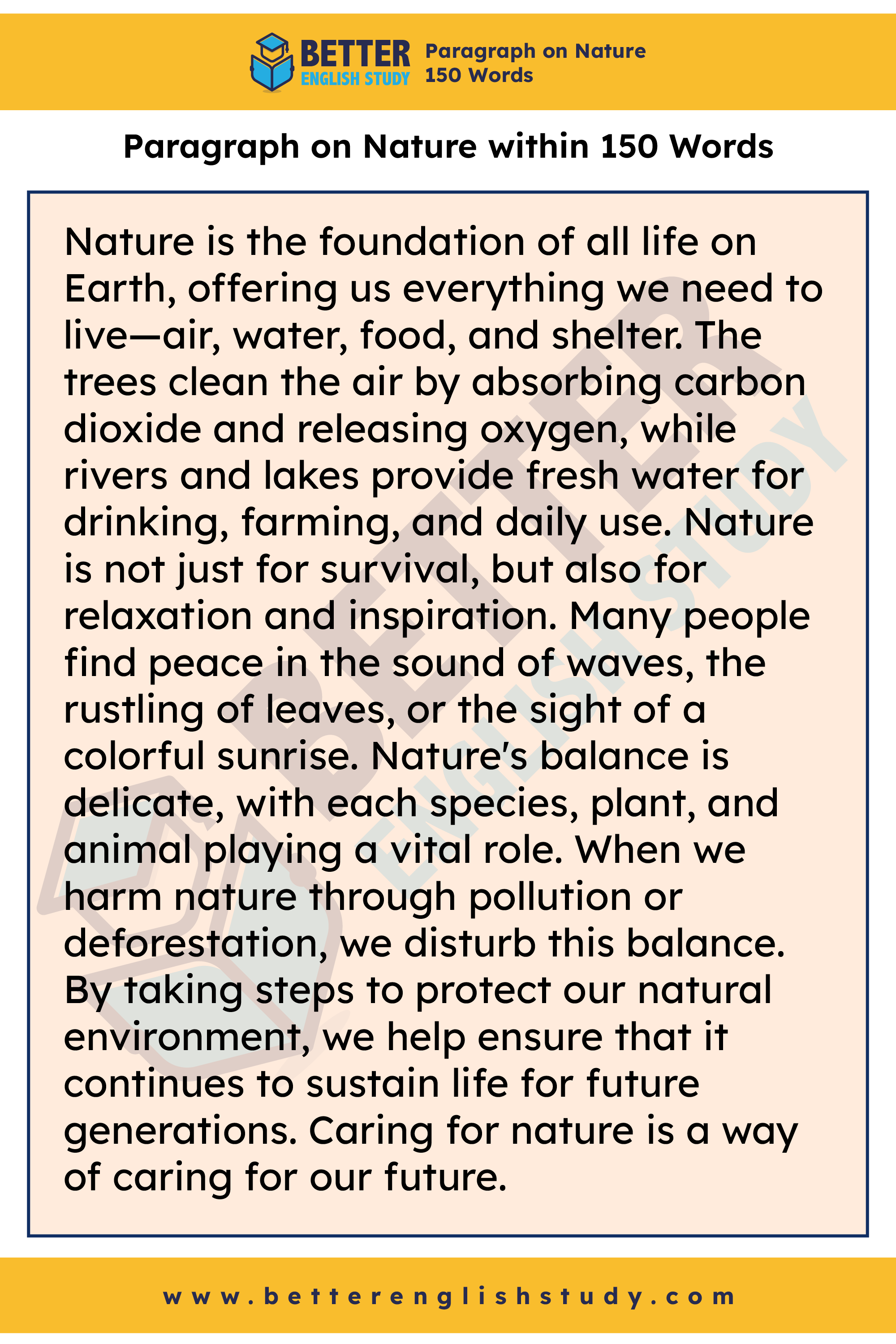 Paragraph on Nature within 1500 words