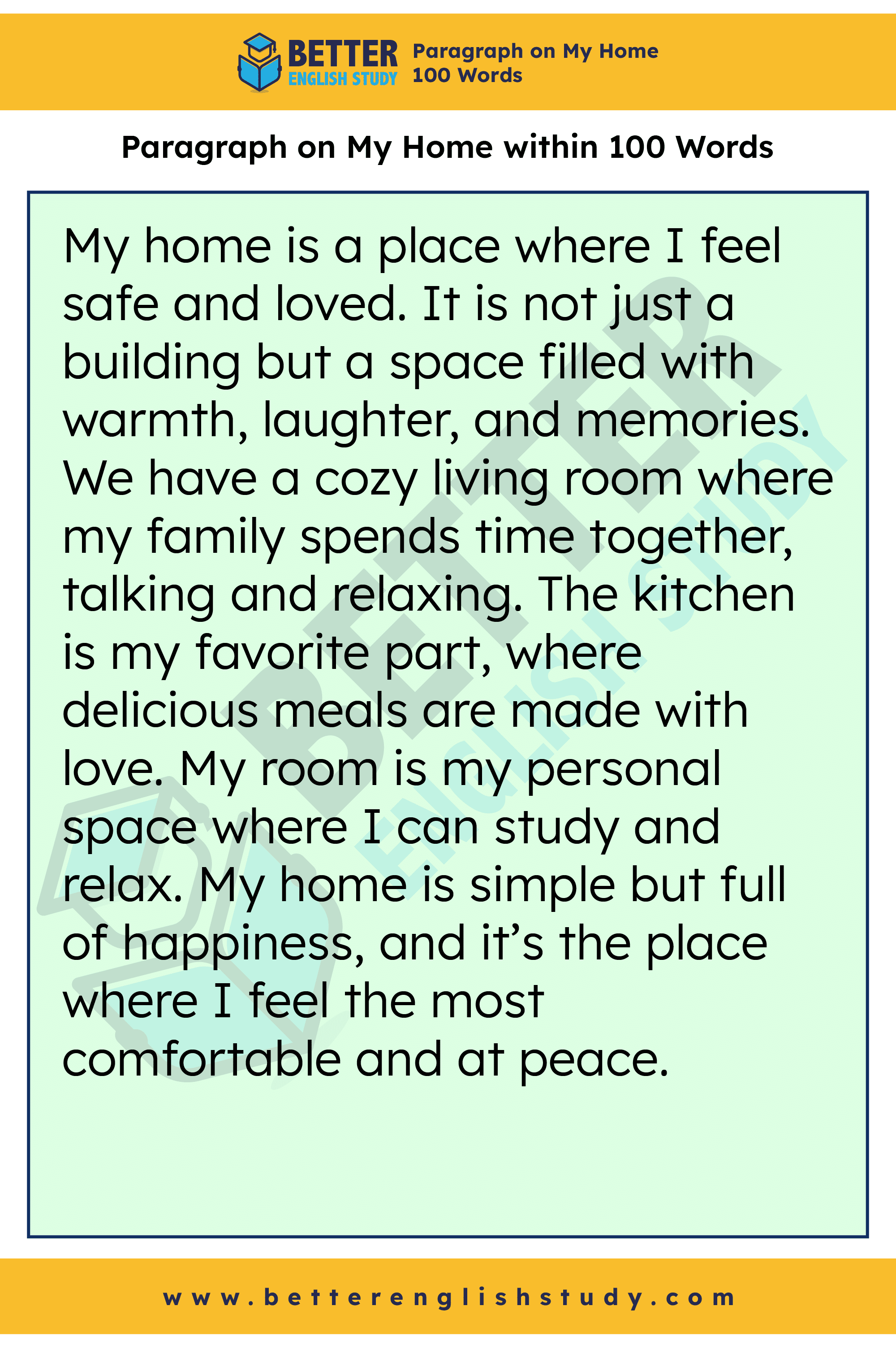 A Paragraph on My Home 100 words