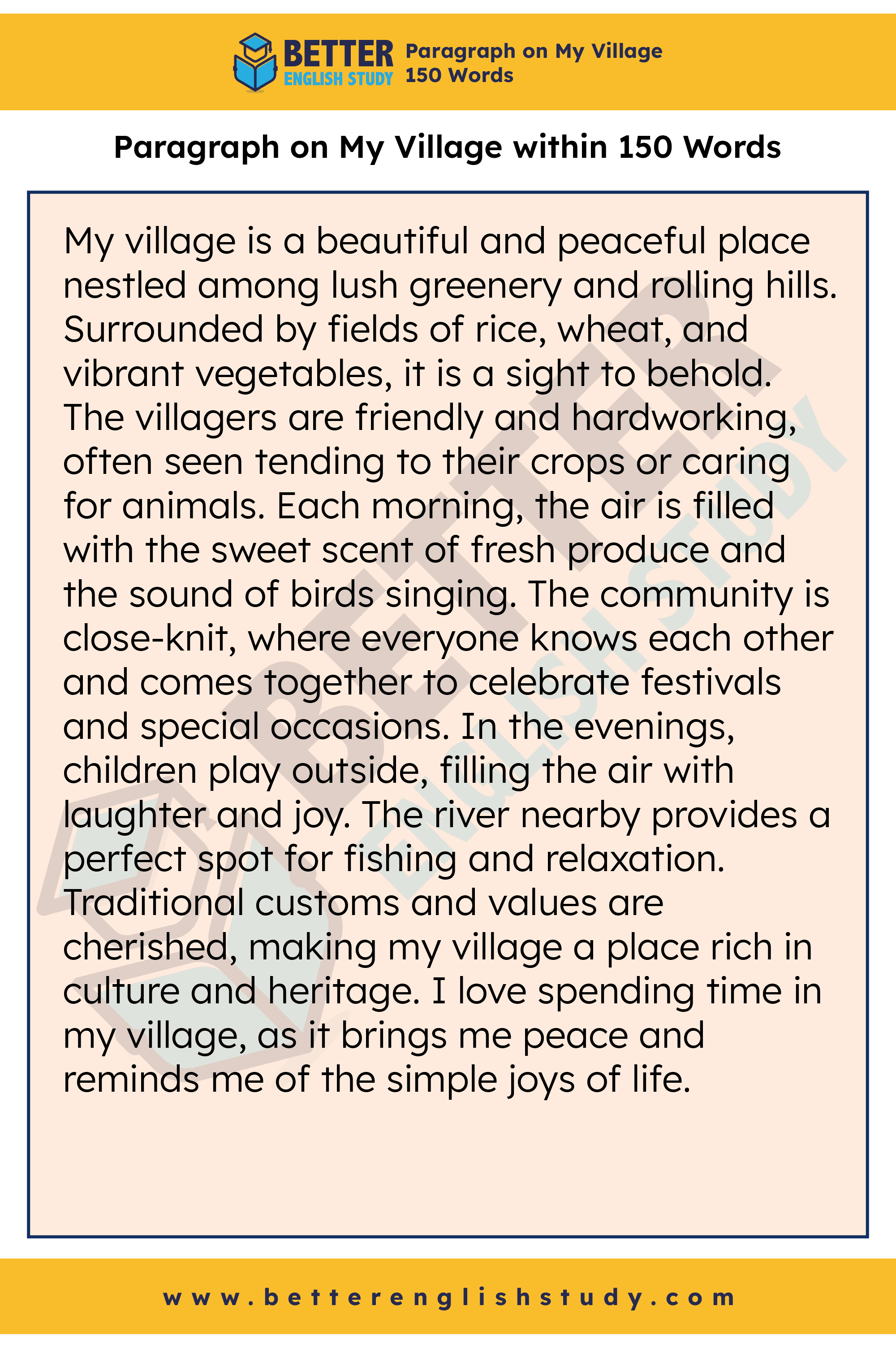 A Paragraph on My Village 150 words