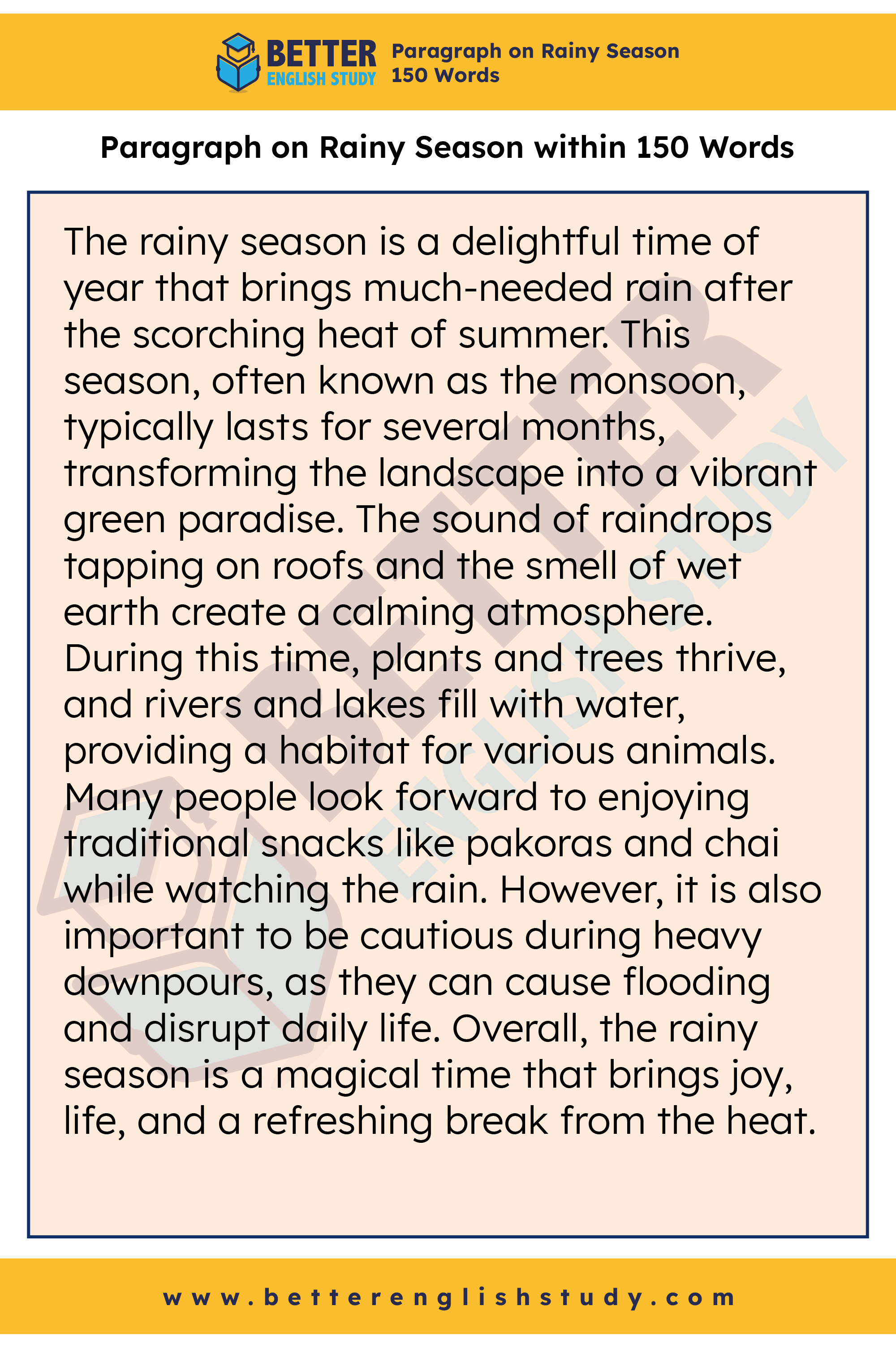 Paragraph on Rainy Season 150