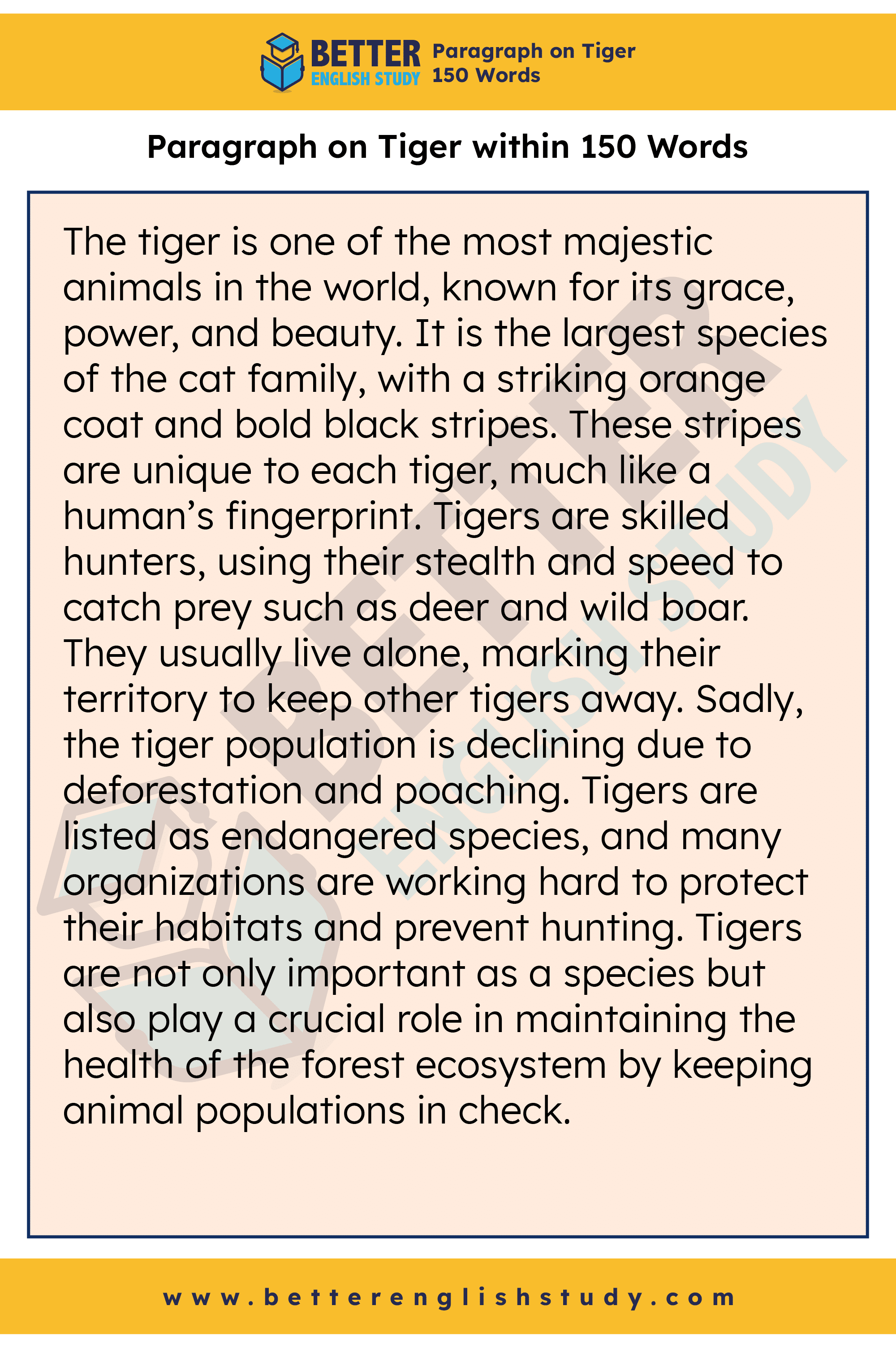 A Paragraph On Tiger